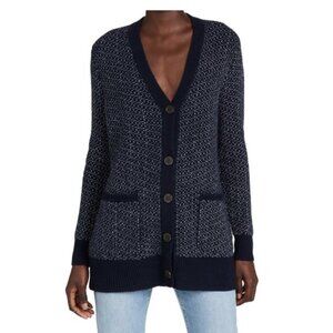 Madewell '21 Bird's Eye Maysfield Cardigan Sweater in Coziest Yarn Womens XS/SM